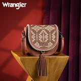 Wrangler Southwestern Print Saddle Bag - Brown