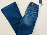 Seven For all mankind B(air) Tailorless Dojo blue jeans with light blue and navy pockets, size 27.