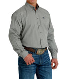 Cinch Men's Long Sleeve Gray Patterned Button-Up Western Shirt