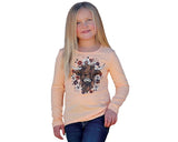 Cruel Denim Girl's Peach Long Sleeve Tee