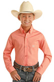Panhandle Boys Long Sleeve Shirt Coral