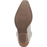 Dingo Primrose Leather Bootie DI748 showing the sole with embossed logo and smooth finish.