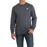 Cinch Mens Long Sleeve Blue Grey T-Shirt MTK1721013 being worn by a man.