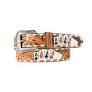 3D Four aces Tooled leather Tan Belt D100016848