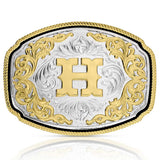 Montana Silversmiths Western Initial Buckle Letter H