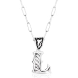 Western Initial Necklace Letter L