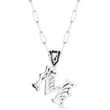 Western Initial Necklace Letter M