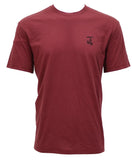 Hooey Lucky Rider Men's Cordovan Burgundy Crew Neck Cotton T-Shirt on display