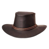 American Hat Makers Midnight Rider Leather Outback Hat