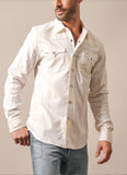 Kimes Ranch Men's Mitch Natural Long Sleeve Western Snap Shirt