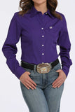 CINCH - Women's Solid Purple Button Down Western Shirt #MSW9164076