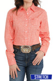Cinch Women's Floral Print Button-Down Western Shirt - Coral