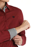 Cinch Women's Polka Dot Print Button-Down Western Shirt - Red
