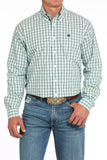 Cinch Men's Plaid Button-Down Western Shirt - Turquoise