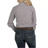 Cinch Square Pattern Red & Blue Button Down Shirt