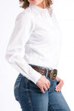 CINCH - Women's Solid White Button Down Western Shirt #MSW9164026