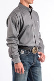 CINCH - MENS SOLID GRAY BUTTON-DOWN WESTERN SHIRT #MTW1104238