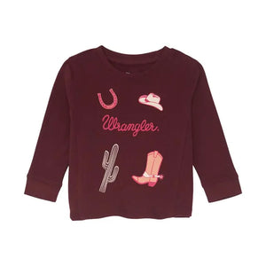 Wrangler -  Infant Girl's Crew Neck Sweatshirt Burgundy