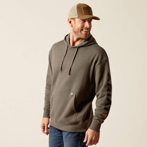 Men's Ariat Rebar Graphic Hoodie Gray/Black