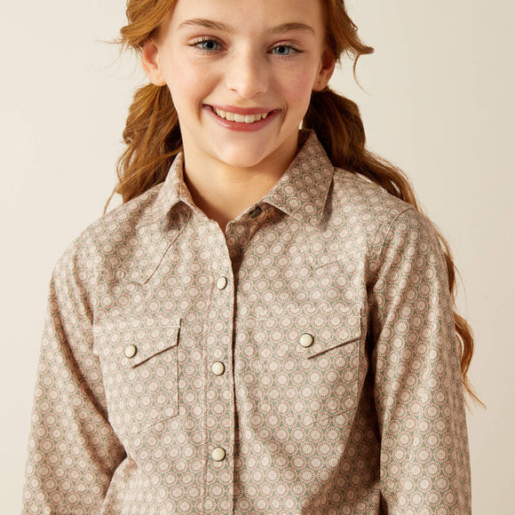 Ariat Girls Bella Printed Snap Shirt