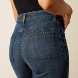 A close-up of the back of Ariat Ultra High Rise Jill Wide Leg Jean showing stylish rear pockets.