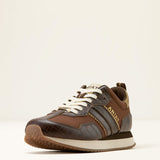 Ariat Ranch Runner Trainer | Women's Aged Tan & Luxe Espresso Croc Print Casual Sneaker