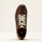 Ariat Ranch Runner Trainer | Women's Aged Tan & Luxe Espresso Croc Print Casual Sneaker