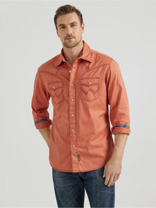 Men's Wrangler Retro Premium Western Snap Solid Shirt