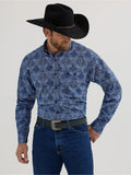 Wrangler George Strait Long Sleeve Button Down One Pocket Shirt