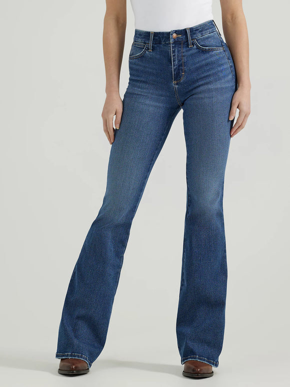 Bespoke High Rise Flare Jean in Lily