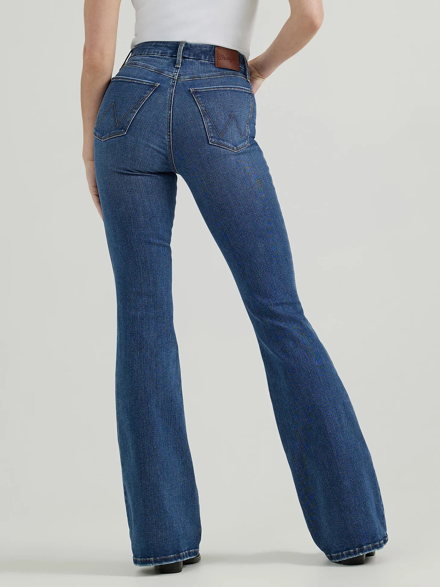 Bespoke High Rise Flare Jean in Lily