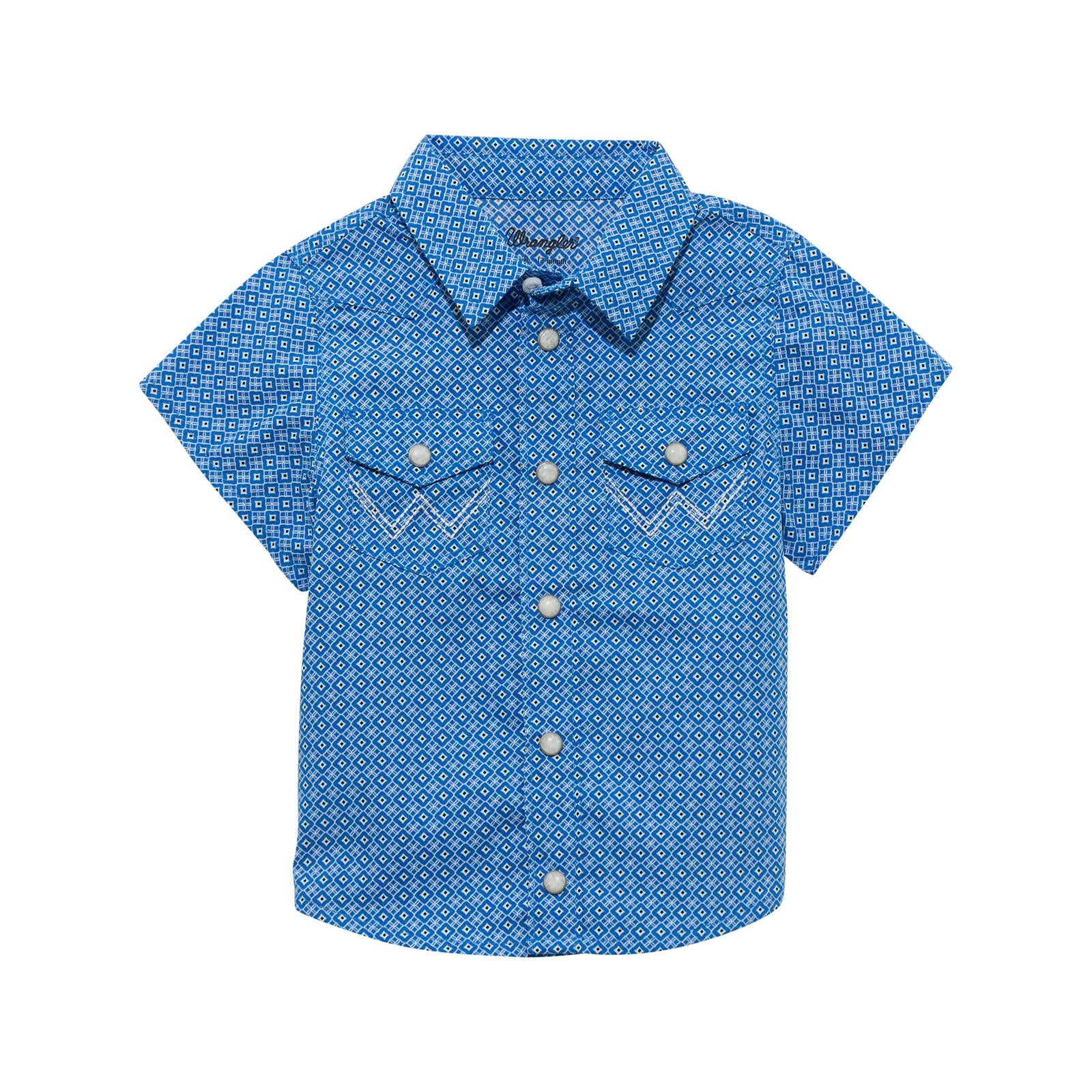 Wrangler® Baby Boy Short Sleeve Shirt - Blue -112365633