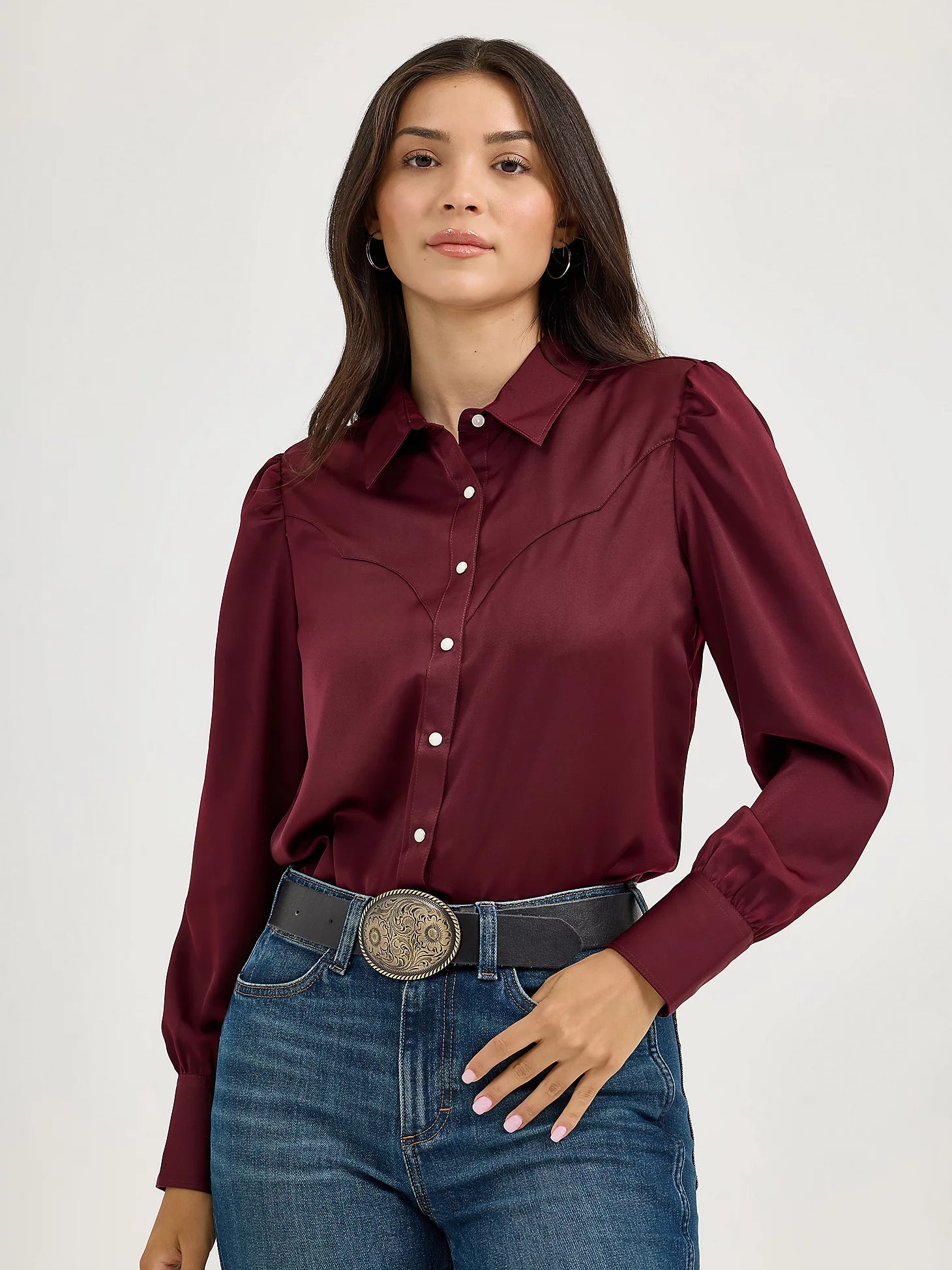 Wrangler Women's Satin Rodeo Blouse