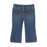 Wrangler Baby Boy Jean - Johnny, blue denim western jean for infants and toddlers, featuring adjustable waist.
