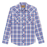 Wrangler Retro® Long Sleeve Shirt - Modern Fit - Blue/Red
