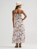 Wrangler Women's Western Tank Maxi Dress - White Print