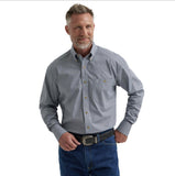 Wrangler Mens George Strait Collection One Pocket Shirt Blue