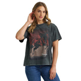 Wrangler Retro® Graphic Short Sleeve T-Shirt - Oversized Fit - Jet Black - 112384037