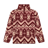 Wrangler Retro® Vintage Sherpa 1/4 Zip Pullover - Burgundy - 112385382