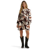 Wrangler Retro® Punchy Smocked Dress - Brown - 112385437