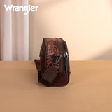 Wrangler Vintage Floral Printed Small Crossbody Bag - Coffee
