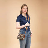 Wrangler Camo Print Canvas Clutch/Crossbody - Green