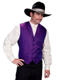 SCULLY - Men's Classic Paisley Purple Vest #RW093