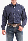 CINCH - MENS SOLID NAVY WESTERN BUTTON-DOWN SHIRT #MTW1104667