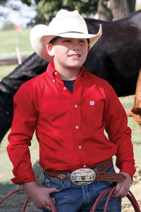 CINCH - Kid's Solid Twill Button Down #MTW7060029