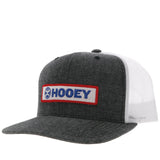 Hooey "Lock-Up" Hat Charcoal/ White w/Red/White & Blue Patch