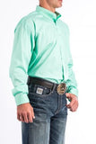 CINCH - MENS SOLID MINT GREEN BUTTON-DOWN WESTERN SHIRT #MTW1104237