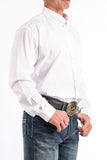 CINCH - MENS SOLID WHITE BUTTON-DOWN WESTERN SHIRT #MT10320020