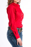 CINCH - Women's Solid Red Button Down Western Shirt #MSW9164032