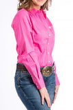 CINCH - Women's Solid Pink Button Down Western Shirt #MSW9164033